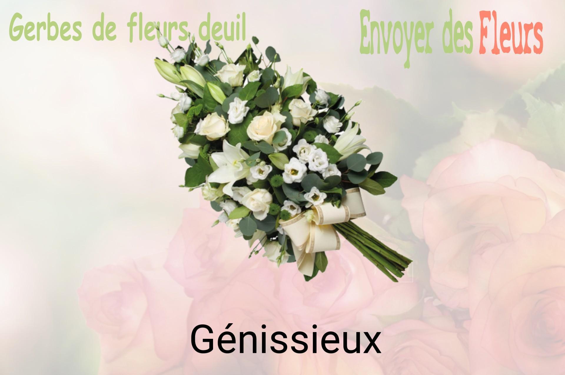 Gerbe de fleurs de deuil livrée à Génissieux
